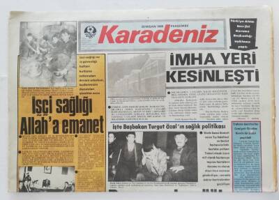 Karadeniz Gazetesi 28 Nisan 1988 - İşte Başbakan Turgut Özalın Sağlık Politikası - GZ45852 - 1