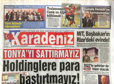 Karadeniz Gazetesi 29 Aralık 2012 - Tonyayı Sattırmayız GZ107578 - 1