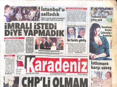Karadeniz Gazetesi 29 Eylül 2013 - Sarıgül CHPli Olmam Kaderim GZ104577 - 1