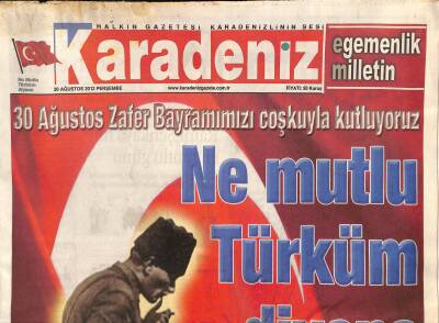 Karadeniz Gazetesi 30 Ağustos 2012 - Ne Mutlu Türküm Diyene GZ116706 - 1