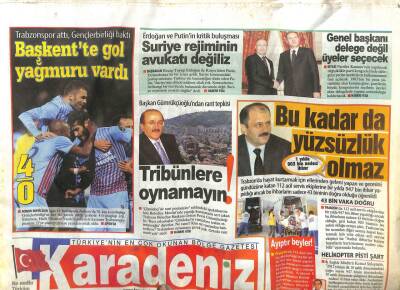 Karadeniz Gazetesi 4 Aralık 2012 - Trabzonspor Attı Gençlerbirliği Baktı 4-0 GZ107180 - 1