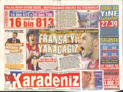 Karadeniz Gazetesi 7 Aralık 2011 - Trabzonspor tarih Yazmak İçin Lille Karşısında - Giresun Emniyet Müdürü Hikmet Bulak 