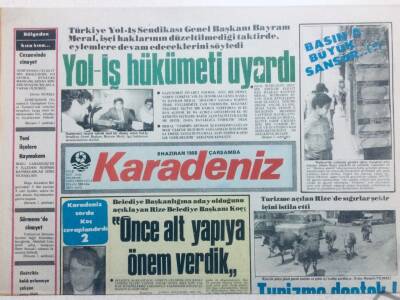 Karadeniz Gazetesi 8 Haziran 1988 - Yol-iş Hükümeti Uyardı GZ41916 - 1