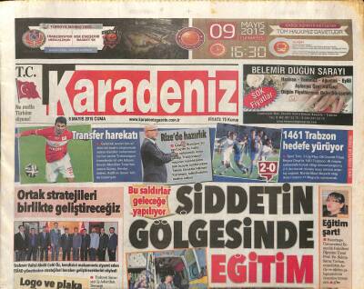 Karadeniz Gazetesi 8 Mayıs 2015 - 1461 Trabzon Hedefe Yürüyor - Karadeniz Derbisini Abitoğlu Yönetecek GZ125570 - 1