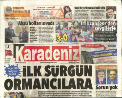Karadeniz Gazetesi 8 Nisan 2014 - Eğribel Tüneli İçin Geri Sayım Başladı - Kerim Aksu Kolları Sıvadı GZ100360 - 1