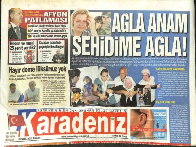 Karadeniz Gazetesi 9 Eylül 2012 - Akçaabatlı Kıbrıs Gazisi Ali İlelinin İçler Acısı Durumu Göz Yaşartıyor GZ100574 - 2