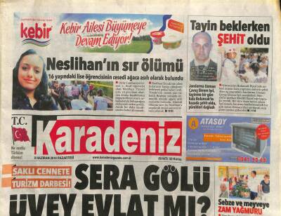 Karadeniz Gazetesi 9 Haziran 2014 - Saklı Cennete Turizm Darbesi GZ101307 - 2