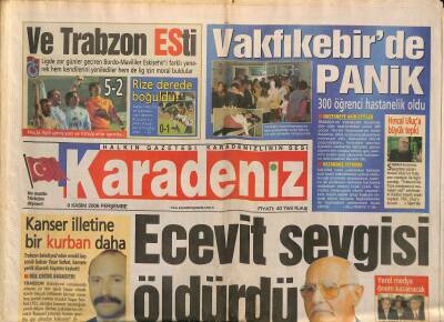 Karadeniz Gazetesi 9 Kasım 2006 - KTÜde Yurt Sancısı - Fırtına Vadisine Çöp Tehdidi GZ125824 - 1