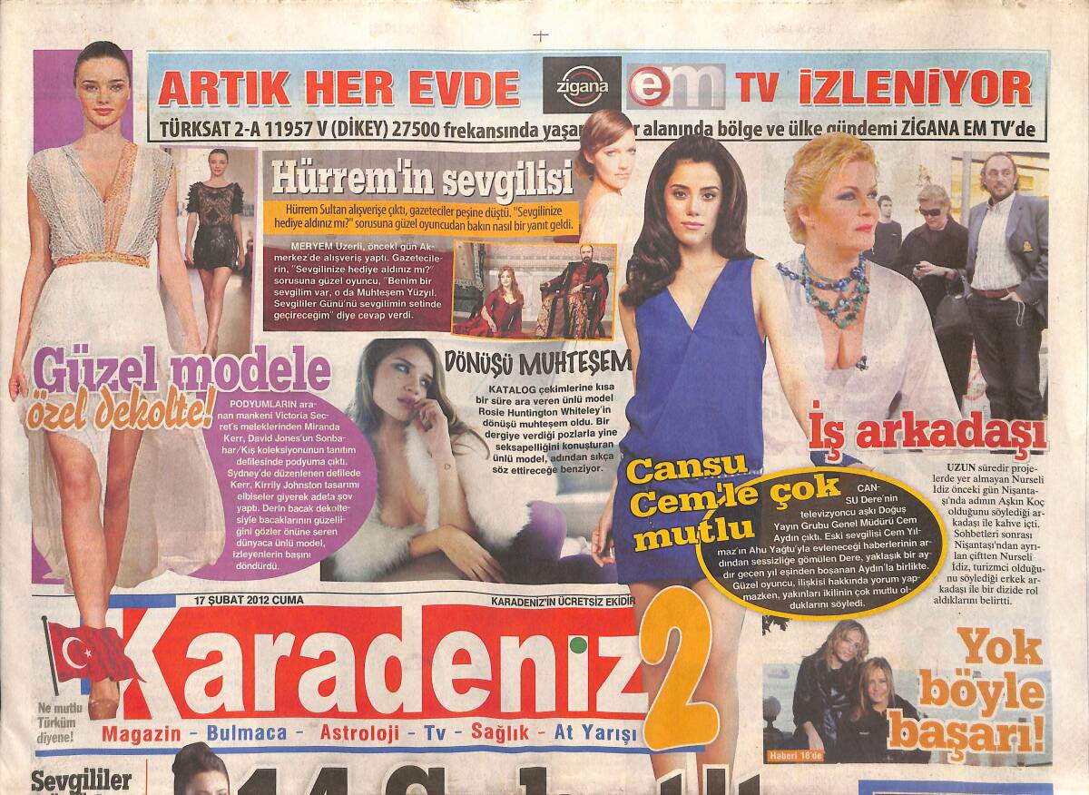 Karadeniz Gazetesi Eki 17 Şubat 2012 - Güzel Modele Özel Dekolte - Angelina Jolie Ve Brat Pitt'in Mutluluklarına Gölge Düşebilir GZ136536 - 1