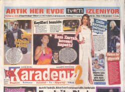 Karadeniz Gazetesi İki Eki 18 Eylül 2012 - Ebru Gündeş'in Konser Biletlerinin Yarısını Eşi Reza Zarrab Aldı-Mustafa Topaloğlu, Bülent Ersoy'la Yarıştı GZ158635 - Gökçekoleksiyon
