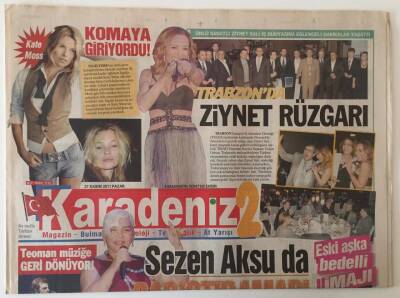 Karadeniz Gazetesi Karadeniz 2 Eki 27 Kasım 2011 - Sezen Aksuda Barıştıramadı Tarkanla Hülya Avşarı Sezen Aksu Barıştıramadı GZ26218 - 1