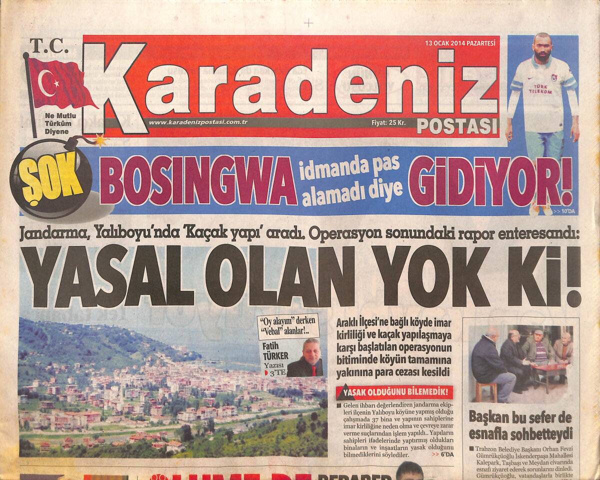 Karadeniz Postası 13 Ocak 2014 - Hırsızlığa Gittiler Uyuyakaldılar - Off-Road Ödülleri Verildi - Topaloğlu Dünyalıymış! GZ136304 - 1