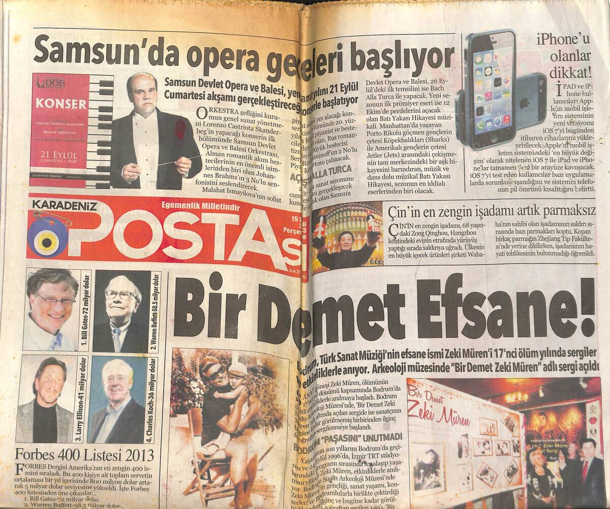 Karadeniz Postası 19 Eylül 2013 - Zeki Müren Bir Demet Efsane! - Trabzonspor'un Gala Gecesi! GZ138004 - 1