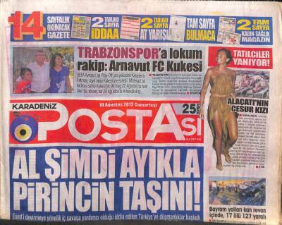 Karadeniz Postası Gazetesi 10 Ağustos 2013 - Eda Taşpınar Alaçatının Cesur Kızı GZ104934 - 1