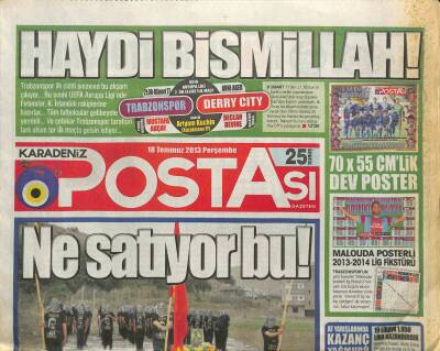 Karadeniz Postası Gazetesi 18 Temmuz 2013 - Uzungölde Turizme Teleferik Dopingi GZ100677 - 2
