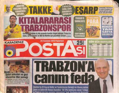 Karadeniz Postası Gazetesi 29 Temmuz 2013 - Mısırdaki Katliam İçin Gıyabi Cenaze Namazı GZ105291 - 1