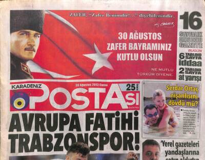 Karadeniz Postası Gazetesi 30 Ağustos 2013 - Avrupa Fatihi Tranzonspor GZ104933 - 1