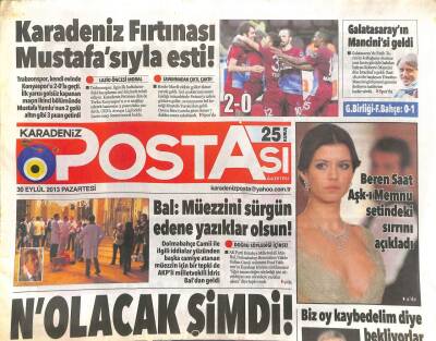 Karadeniz Postası Gazetesi 30 Eylül 2013 - Beren Saat Aşkı Memnu Setindeki Sırrını Açıkladı GZ104594 - 1
