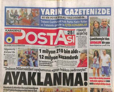 Karadeniz Postası Gazetesi 30 Kasım 2013 - İbrahim Tatlıses 2 Yıl Önce Evlendiği Ayşegül Yıldızdan Boşandı GZ100014 - 1