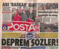 Karadeniz Postası Gazetesi 7 Aralık 2013 - Ebru Gündeşin Eşi Zarrabtan Trabzonspora 3 Milyon Lira ! GZ100255 - 1