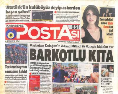 Karadeniz Postası Gazetesi 8 Ekim 2013 - Mısır Yine Kan Gölü GZ104590 - 1