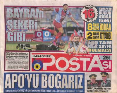 Karadeniz Postası Gazetesi 9 Ağustos 2013 - Torul Tünelleri Hizmete Açıldı - Samsunu Sel Bastı ! GZ106503 - 1