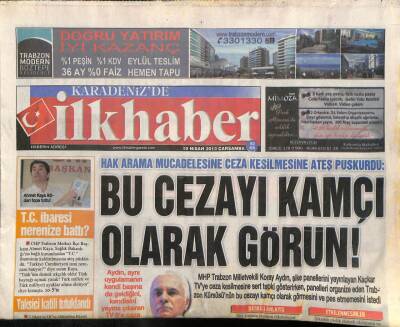 Karadenizde İlk Haber Gazetesi 10 Nisan 2013 - Uzungöle Teleferik Yapılıyor GZ100457 - 1