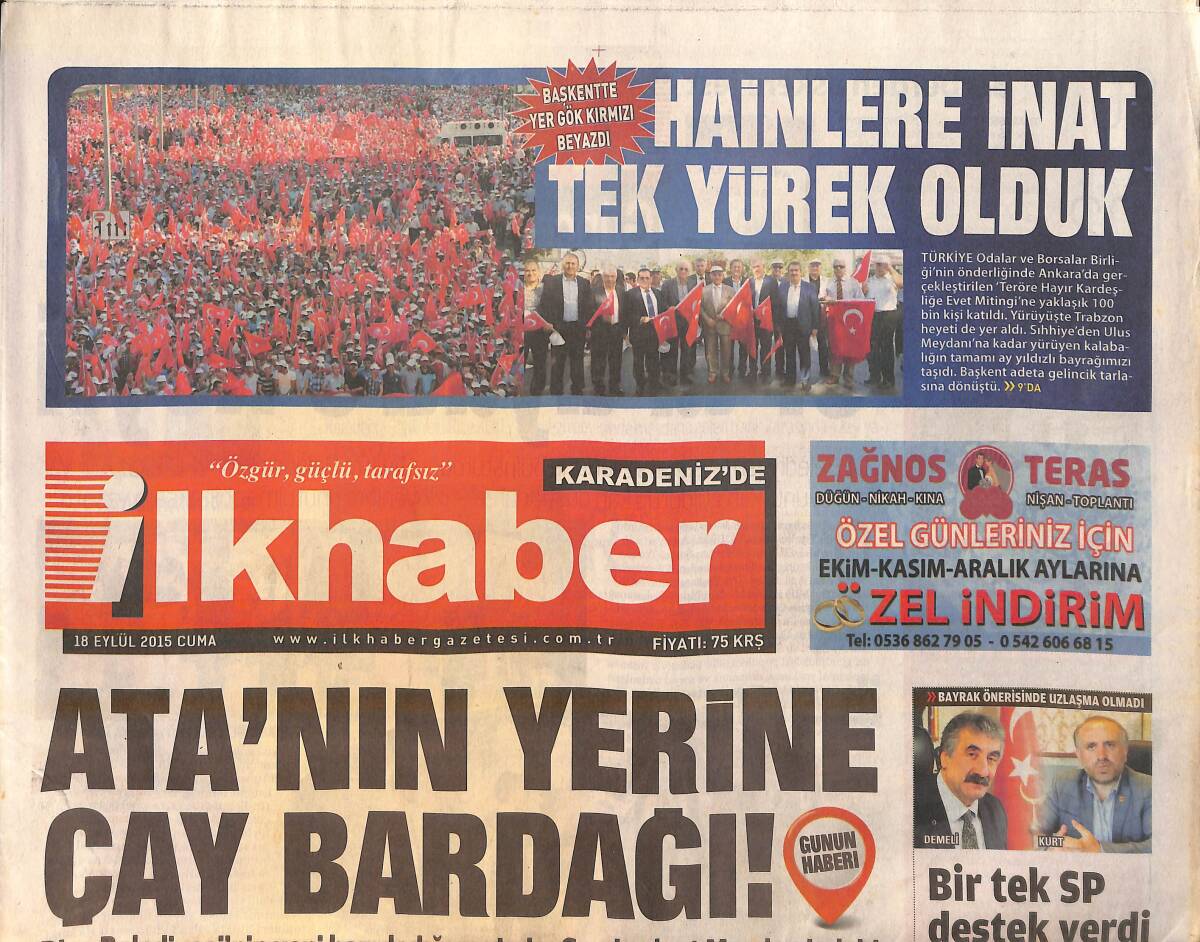 Karadeniz'de İlkbahar Gazetesi 18 Eylül 2015 - Giresun Adasındaki Yaşam Şaşırtıyor GZ159868 - 1