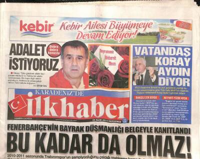 Karadenizde İlkhaber Gazetesi 25 Ekim 2012 - Şenol Güneş Adalet İstiyoruz - KTÜde Bir İlk GZ124588 - 1