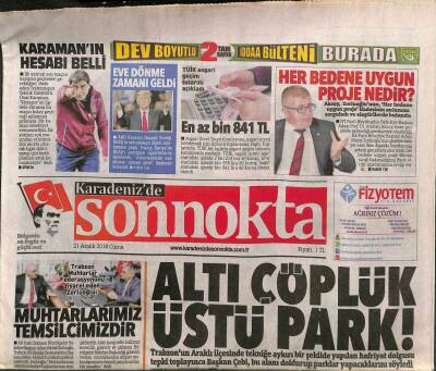 Karadenizde Son Nokta Gazetesi 21 Aralık 2018 - Doğu Karadenizde Konut Satışı Kasım Ayında Düştü GZ109391 - 1