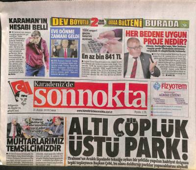 Karadenizde Son Nokta Gazetesi 21 Aralık 2018 - Rizespor Maçında Gözler Yusuf,Abdulkadir Ve Hüseyinin Üzerinde Olacak GZ109393 - 1