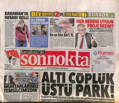 Karadenizde Son Nokta Gazetesi 21 Aralık 2018 - TTSOdan Çaya 120 Bin Avro GZ109395 - 1