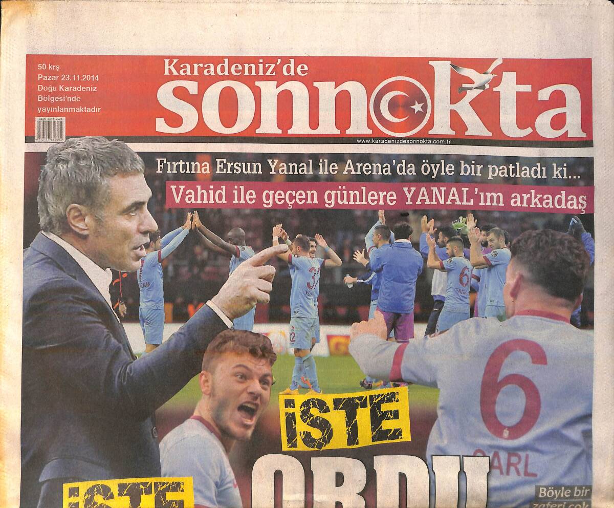 Karadeniz'de Son Nokta Gazetesi 23 Kasım 2014 - Fenerbahçe'ye Uefa'dan Bir Tokat Daha GZ159858 - 1