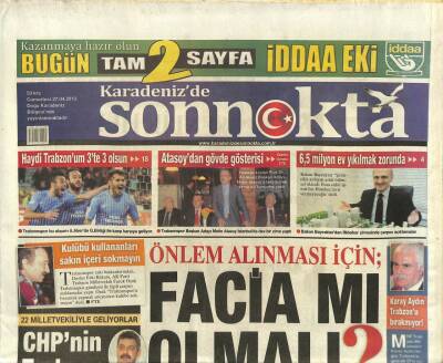 Karadenizde Son Nokta Gazetesi 27 Nisan 2013 - Koray Aydın Trabzonu Bırakmıyor ! GZ105309 - 1