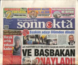 Karadenizde Son Nokta Gazetesi 4 Ocak 2014 - Orduda Hastane Sevinci - Domuz Gribi Değil H3N1 ! GZ100393 - 2
