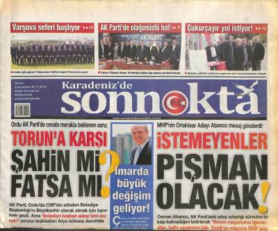 Karadenizde Son Nokta Gazetesi 6 Kasım 2013 - Ak Parti Ortahisar Aday Adayı Sonnoktayı Ziyaret Etti GZ113152 - 1