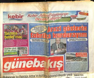 Karadenizden Güne Bakış Gazetesi 12 Nisan 2013 - TBMM Aziz Yıldırımı İkinci Kez Kurtardı GZ105529 - 1