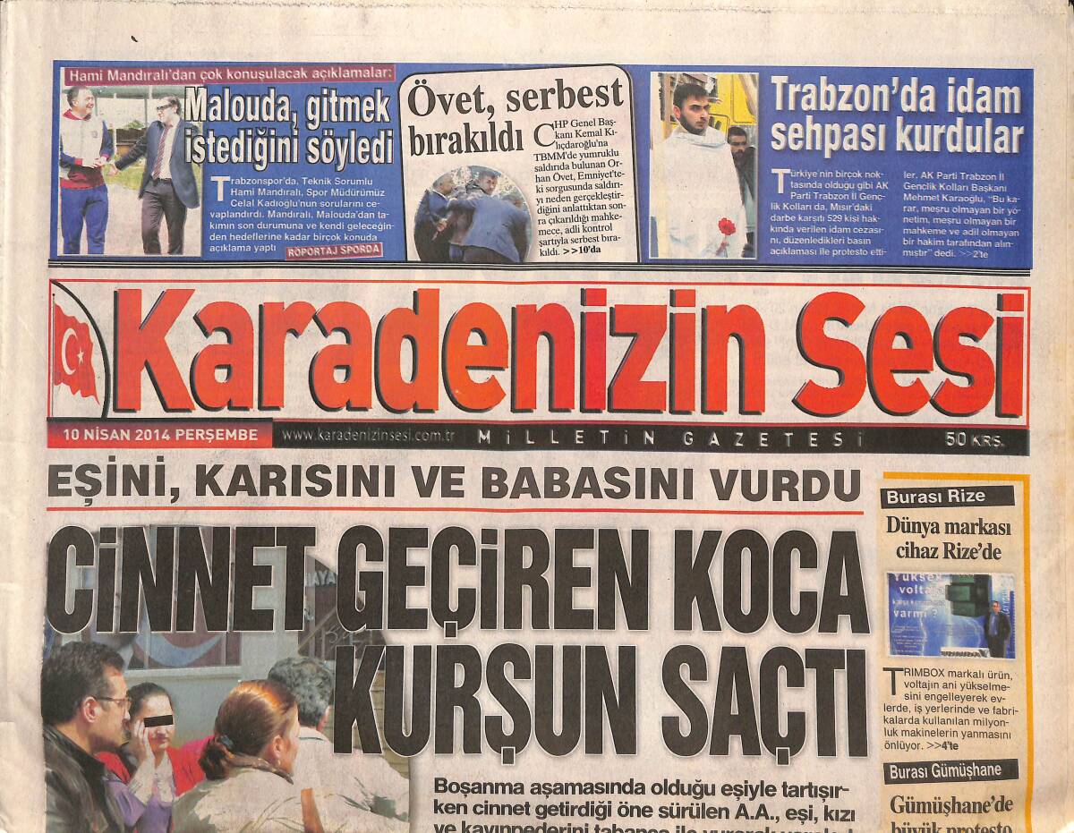 Karadeniz'in Sesi 10 Nisan 2014 - Trabzon'da İdam Sehpası Kurdular - Kivi ve Çayda Maddi Hasar GZ136315 - 1