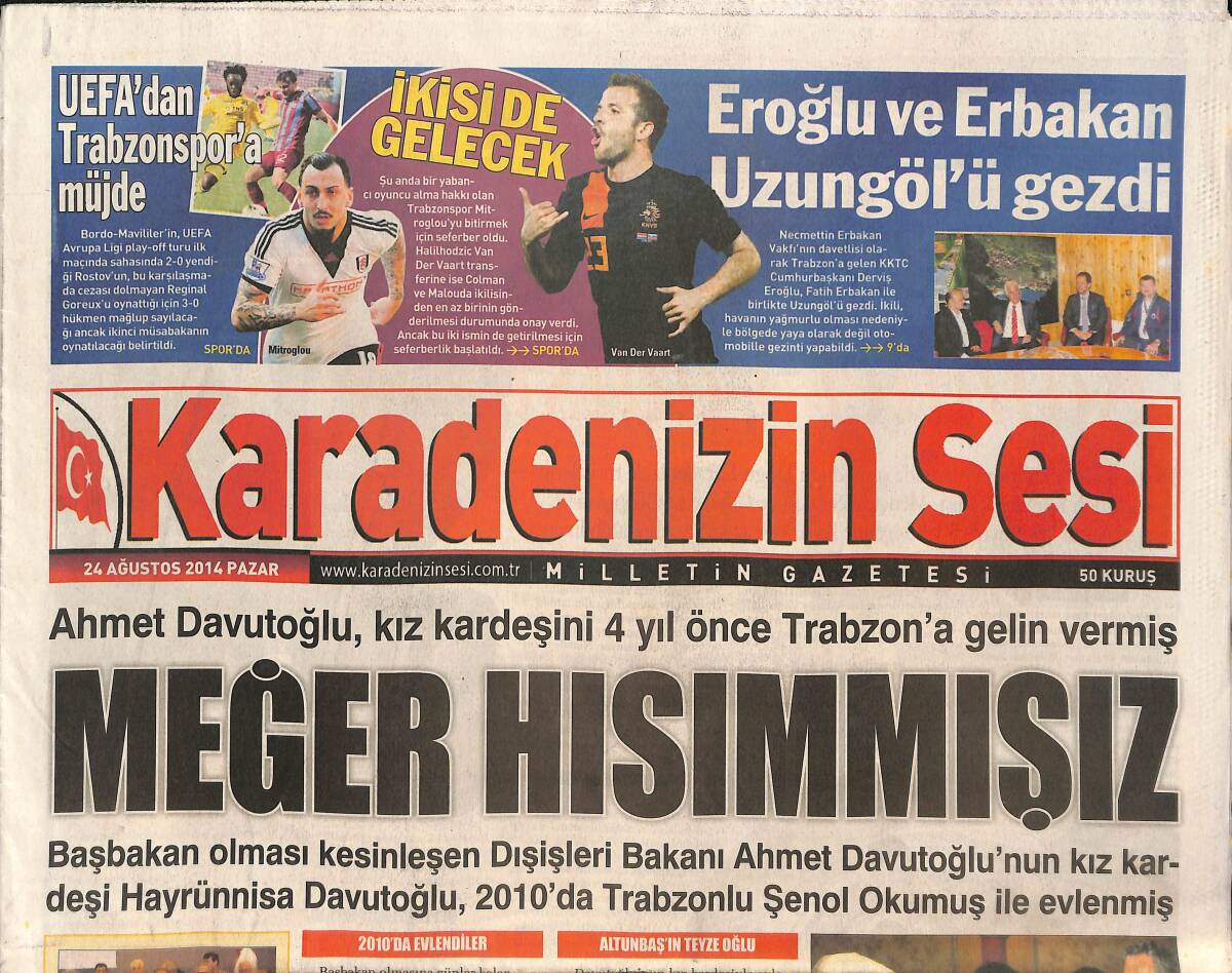 Karadenizin Sesi 24 Ağustos 2014 - UEFA'DAN Trabzonspor'a Müjde - Necmettin Erbakan Ve Derviş Eroğlu Uzungöl'ü Gezdi GZ136222 - 1
