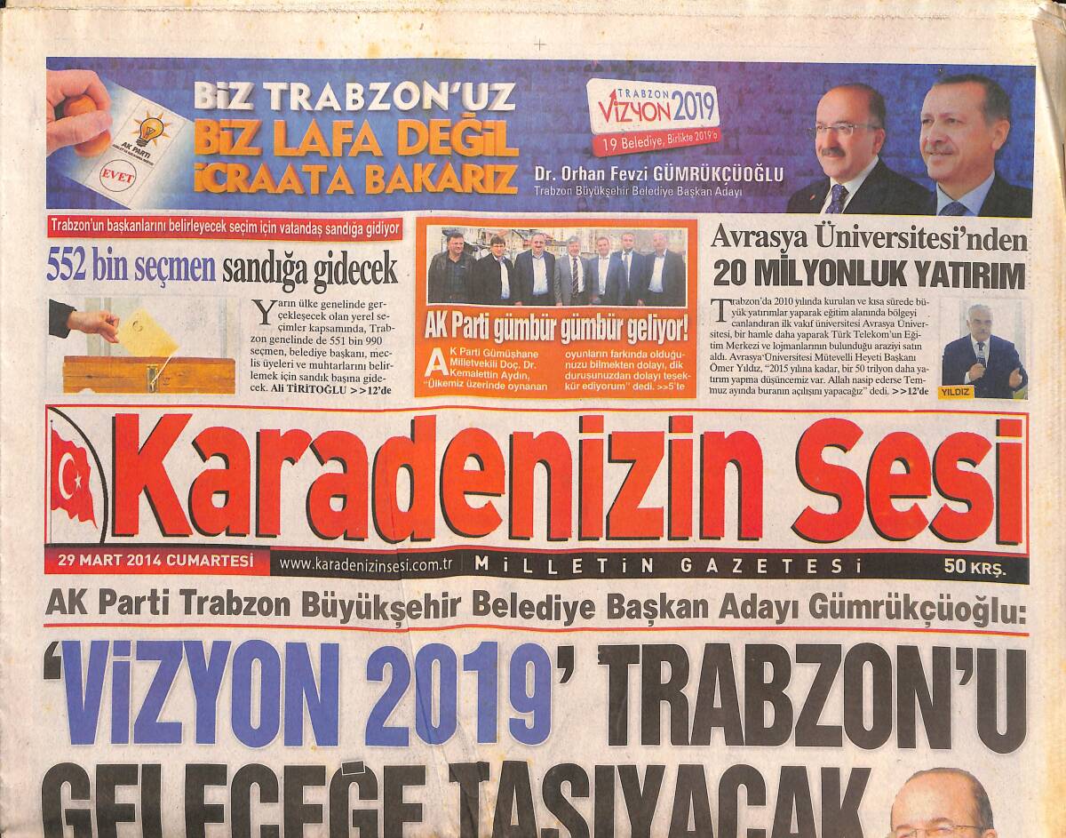 Karadenizin Sesi 29 Mart 2014 - Trabzon'dan ABD'YE Bin 150 Tabanca - Nurettin Canikli: Giresun'u CHP'DEN Kurtaracağız GZ136220 - 1