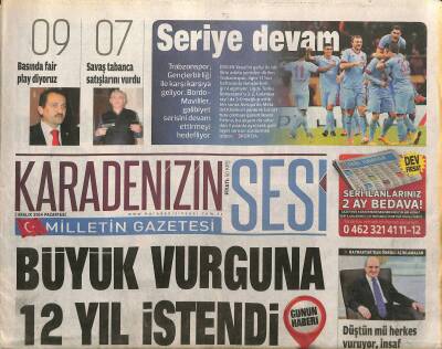 Karadenizin Sesi Gazetesi 1 Aralık 2014 - Ortahisarda Yine Altunbaş Seçildi - Ersun Yanalın Gözdesi Selçuk İnan GZ125856 - 1