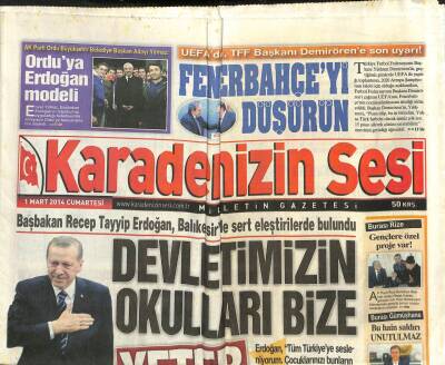 Karadenizin Sesi Gazetesi 1 Mart 2014 - UEFAdan , TFF Başkanı Demirörene Son Uyarı ! GZ105558 - 1