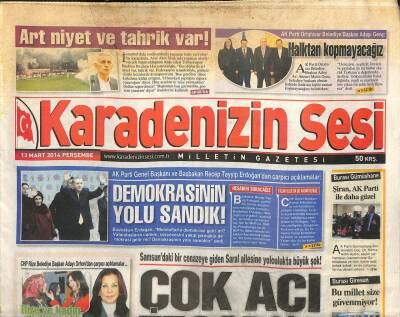 Karadenizin Sesi Gazetesi 13 Mart 2014 - CHP Rize Belediye Başkan Adayı Orhondan Çarpıcı Açıklamalar GZ105554 - 1