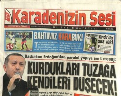 Karadenizin Sesi Gazetesi 14 Şubat 2014 - Erdoğan Kurdukları Tuzağa Kendileri Düşecek GZ101290 - 1