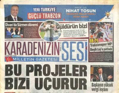Karadenizin Sesi Gazetesi 15 Şubat 2015 - Şeref Malkoç , Konferansta Buluştu-Trabzonspor MP Beşiktaşa Patladı GZ105556 - 1
