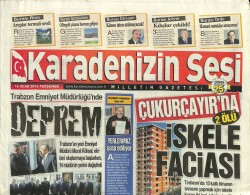 Karadenizin Sesi Gazetesi 16 Ocak 2014 - Trabzon Emniyet Müdürlüğünde Deprem GZ101292 - 1