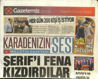 Karadenizin Sesi Gazetesi 2 Şubat 2015 - Şerifi Fena Kızdırdılar GZ101297 - 2