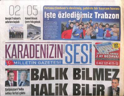 Karadenizin Sesi Gazetesi 24 Kasım 2014 - Balık Bilmez Halik Bilir GZ104927 - 1