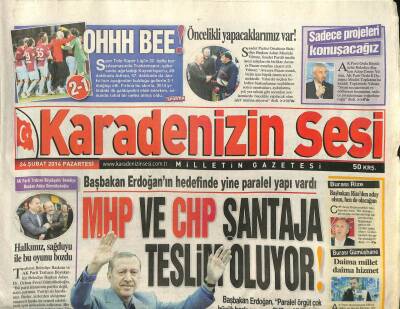 Karadenizin Sesi Gazetesi 24 Şubat 2014 - MHP Ve CHP Şantaja Teslim Oluyor GZ101289 - 2