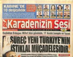 Karadenizin Sesi Gazetesi 26 Aralık 2013 - Süreç Yeni Türkiyenin İstiklal Mücadelesidir GZ101002 - 2